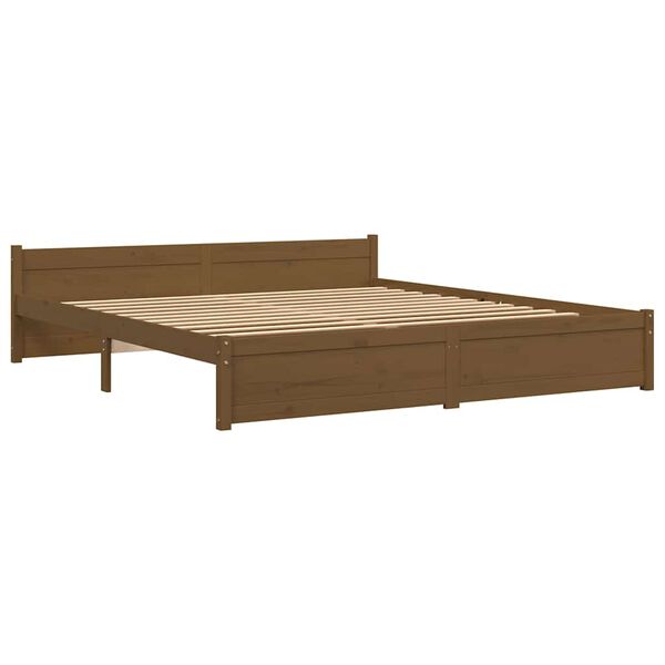 vidaXL Estrutura de cama super king 180x200 cm madeira castanho-mel