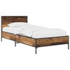 vidaXL Estrutura de Cama com Cabeceira Madeira antiga 80 x 200 cm