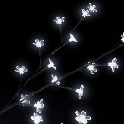 vidaXL Árvore de Natal 220 LED flor cerejeira luz branco frio 220 cm