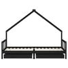 vidaXL Estrutura cama infantil c/ gavetas 90x200 cm pinho maciço preto