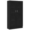 vidaXL Gabinete de Livros 4 n&iacute;veis 82,5 x 30,5 x 150 cm Carvalho Preto