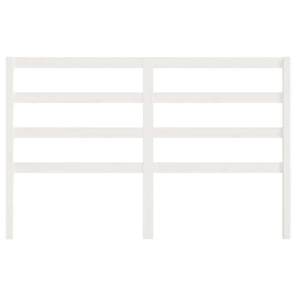 vidaXL Cabeceira de cama 166x4x100 cm pinho maciço branco