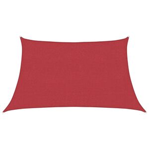 vidaXL Para-sol estilo vela 160 g/m&sup2; 3/4x2 m PEAD vermelho