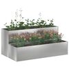 vidaXL Vaso de Jardim Prateado 100 x 60 x 45 cm Aço Galvanizado