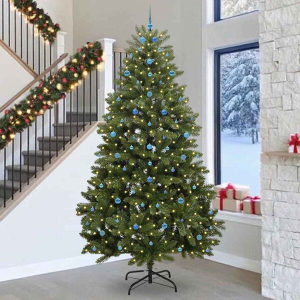 vidaXL &Aacute;rvore de Natal Artificial Verde 300 cm PVC e Metal