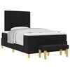 vidaXL Cama Box com cabeceira Preto 190 x 120 cm tecido