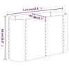 vidaXL Canteiro elevado jardim 114x40x68cm aço galvanizado cinzento