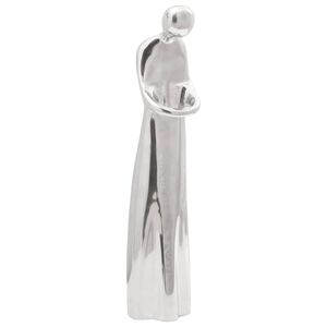 vidaXL Escultura Prateado 10 x 16 x 49 cm Alum&iacute;nio