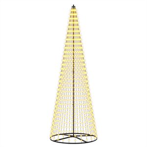 vidaXL &Aacute;rvore de Natal LED 285 cm 744 LED Branco quente Ferro Preto