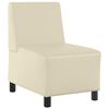 vidaXL Unidade de Sof&aacute; Modular Sem Bra&ccedil;os Creme 55 x 74 x 82 cm