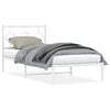 vidaXL Estrutura de cama com cabeceira 90x200 cm metal branco