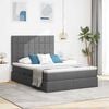 vidaXL Cama com arruma&ccedil;&atilde;o e colch&atilde;o Cinza Escuro 140 x 190 cm