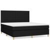 vidaXL Cama com molas/colch&atilde;o 180x200 cm tecido preto