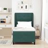 vidaXL Cama Box com colch&atilde;o Verde Escuro 200 x 90 cm Poli&eacute;ster