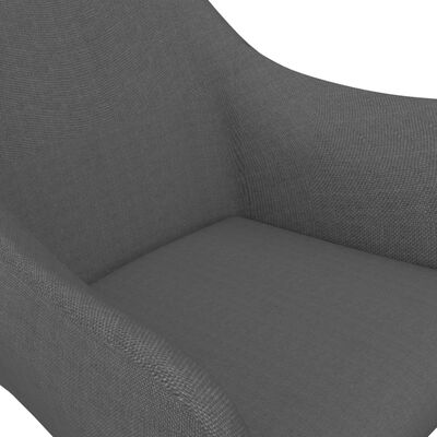 vidaXL Cadeiras de jantar giratórias 4 pcs tecido cinzento-escuro