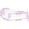 vidaXL Estrutura de cama otomana com creme de colch&atilde;o 180x200cm tecido