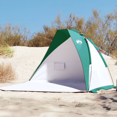 vidaXL Tenda de praia 268x223x125 cm poliéster 185T verde-mar
