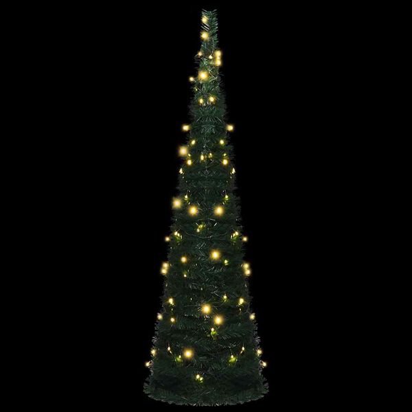 vidaXL &Aacute;rvore Natal pop-up artificial pr&eacute;-iluminada 150 cm verde
