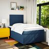 vidaXL Cama boxspring com colch&atilde;o 120x190 cm tecido azul