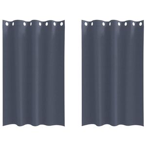 vidaXL Cortinas Blackout com Argolas 2 unid. Antracite 175 x 140 cm
