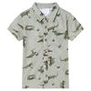 Camisa para crian&ccedil;a cor caqui-claro mesclado 128