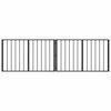 vidaXL Port&atilde;o para Cachorros 2 pcs Preto 100 x 60 cm A&ccedil;o Galvanizado