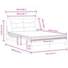 vidaXL Cama com colch&atilde;o Hvar 140x190 cm tecido cor creme