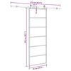 vidaXL Porta deslizante c/ conj. ferragens 76x205cm vidro ESG preto