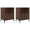 vidaXL Arm&aacute;rio de Cabeceira 2 pcs Carvalho castanho 49 x 36 x 61 cm