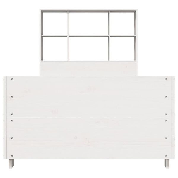 vidaXL Cama sem colch&atilde;o 90x200 cm madeira de pinho maci&ccedil;a branco