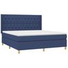 vidaXL Cama box spring c/ colch&atilde;o e LED 160x200 cm tecido azul