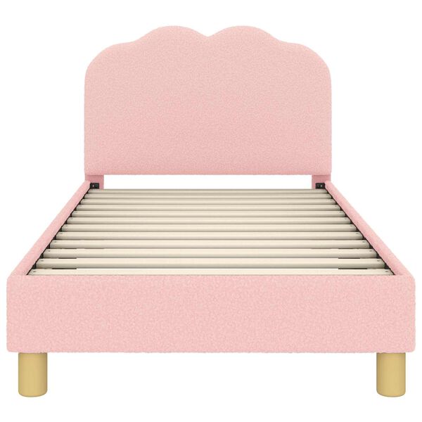 vidaXL Estrutura de Cama Infantil com Cabeceira Rosa 80 x 160 cm
