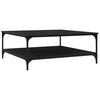 vidaXL Mesa de centro Carvalho preto 100 x 100 x 40 cm