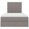vidaXL Cama com arruma&ccedil;&atilde;o e colch&atilde;o Cinzento-acastanhado 120 x 200 cm