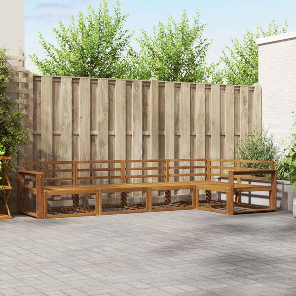 vidaXL Conjunto de Sof&aacute;s para Exterior 5 pcs Natural