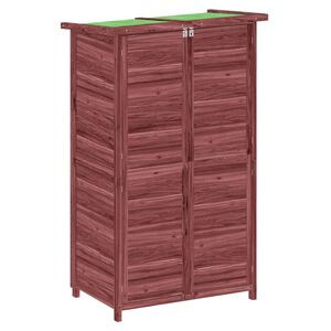 vidaXL Abrigo p/ ferramentas jardim 83x57x140 cm pinho maci&ccedil;o cor moca