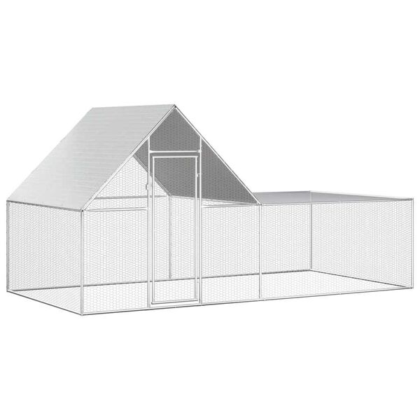 vidaXL Galinheiro 4x2x2 m a&ccedil;o galvanizado
