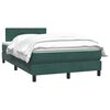 vidaXL Cama boxspring com colch&atilde;o 120x210 cm veludo verde-escuro