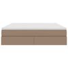 vidaXL Cama com arruma&ccedil;&atilde;o e colch&atilde;o Cappuccino 180 x 200 cm
