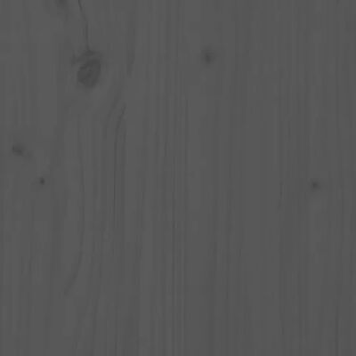 vidaXL Cabeceira de parede 127,5x3x90 cm madeira de pinho maciça cinza