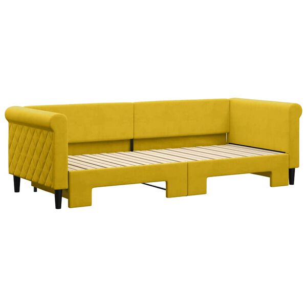 vidaXL Sof&aacute;-cama com gavet&atilde;o 80x200 cm veludo amarelo