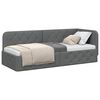 vidaXL Estrutura de Cama de Canto Cinza Escuro 80 x 200 cm tecido