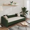 vidaXL Sof&aacute;-cama c/ sa&iacute;da USB 90x200 cm tecido verde-escuro