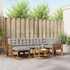 vidaXL Conjunto de Sof&aacute;s para Exterior 7 pcs Cinza Natural e Claro