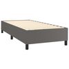vidaXL Cama com molas/colchão 80x200 cm couro artificial cinza