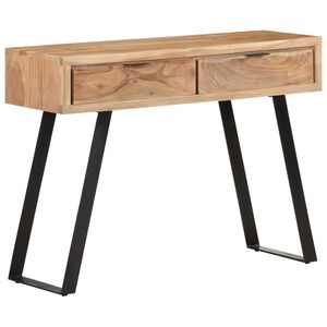 vidaXL Mesa consola 100x35x76 cm ac&aacute;cia maci&ccedil;a c/ arestas vivas