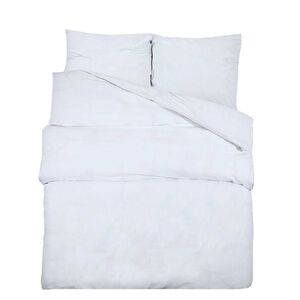 vidaXL Conjunto de capa de edred&atilde;o microfibra leve 140x200 cm branco