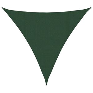 vidaXL Para-sol estilo vela 160 g/m&sup2; 4x4x4 m PEAD verde-escuro