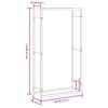 vidaXL Suporte para Lenha Preto Mate 80x28x154 cm A&ccedil;o