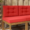 vidaXL Almofada para Sof&aacute; Externo 2 pcs Vermelho Poli&eacute;ster